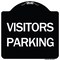 Signmission Designer Series Visitors Parking, Black & White Heavy-Gauge Aluminum Sign, 18" x 18", BW-1818-24618 A-DES-BW-1818-24618 - alternate 1